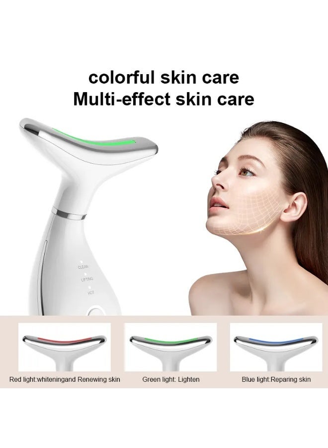 Face Massager Lift Device Electric: Facial Massager Lifting Machine Anti-Aging Neck Eye Device - 3 LED 42°C Heating EMS Microcurrent for Skin Firming - Neck Lifting Anti-Wrinkle Care Slimming Face - Image 4